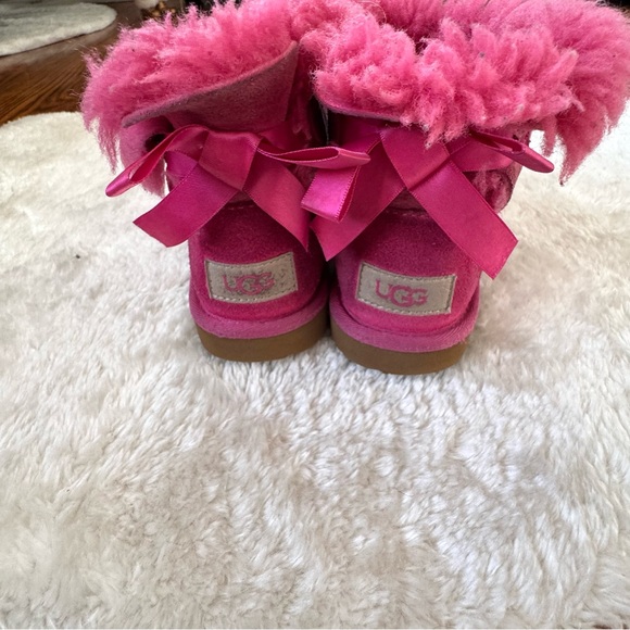 Ugg Mini Pink Bailey Bow II Little Kids Sz 12 - Picture 4 of 9